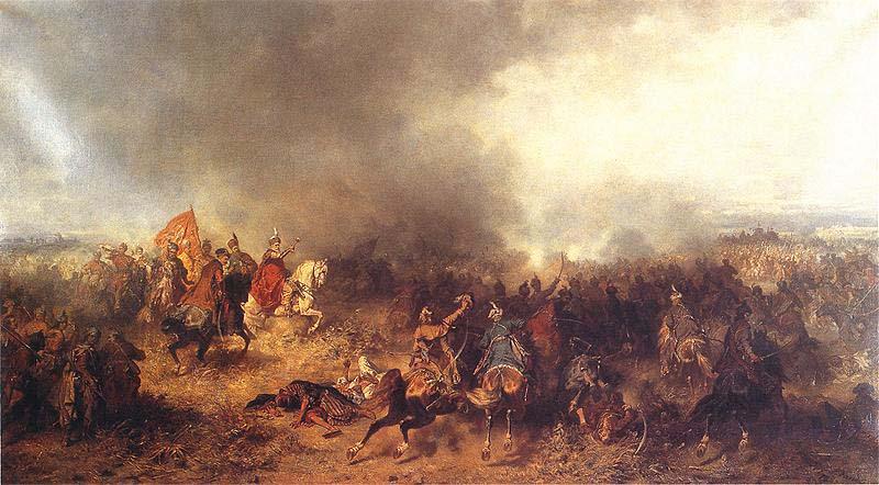 jozef brandt Battle of Chocim. oil painting picture